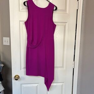 Adelyn Rae Magenta Asymmetrical Dress